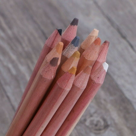 crayons de pastel doux professionnels en bois teinte pastel couleur crayon 12pc